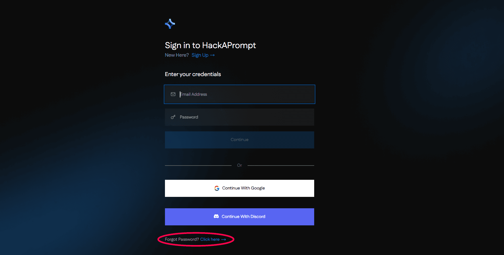 How to reset password